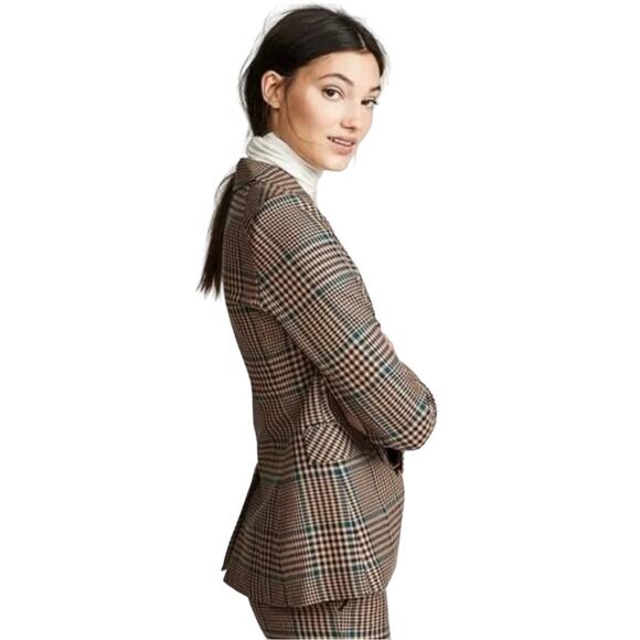 Veronica Beard Miller Wool Blend Prince Of Wales Blazer Suit Set Petrol - Picture 3 of 10